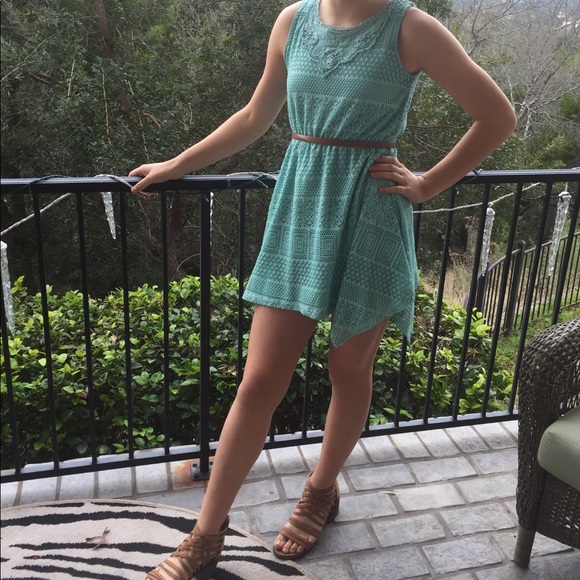 Turquoise Blue Children’s Dress - Picture 1 of 4